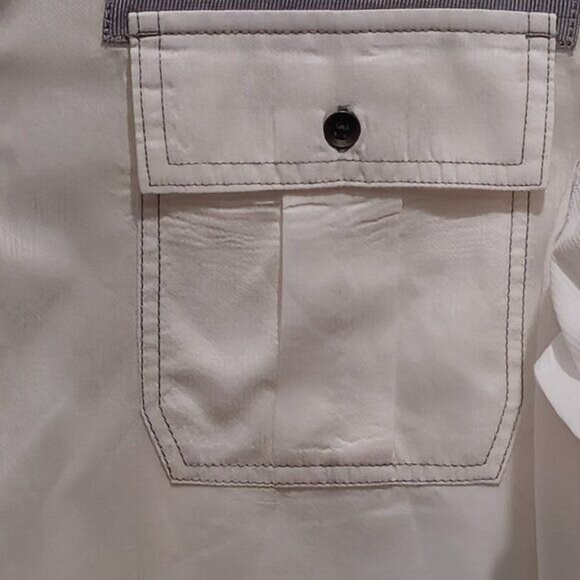 Rock & Republic  XL Women's Long Sleeve, Casual Buttoned Shirt - White and Black - Picture 5 of 15